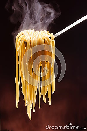 Hot spaghetti Stock Photo