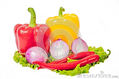 Hot spices, vegetables Stock Photo