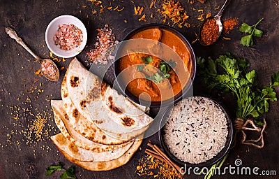 Hot spicy chicken tikka masala Stock Photo