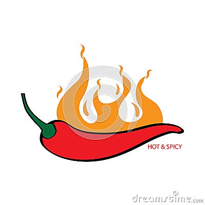 Hot and spicy graphic element Vector Illustration