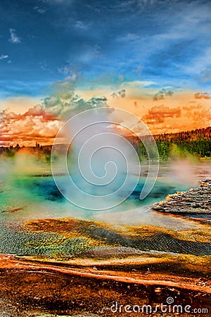 Hot Spring Stock Photo