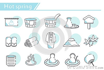 Hot spring icon Vector Illustration
