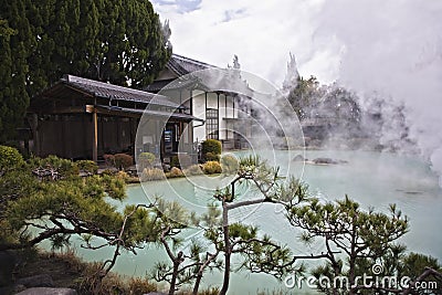 hot spring in Japan Stock Photo
