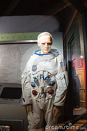 A waxwork of Neil Alden Armstrong display at Josephine Tussaud Editorial Stock Photo
