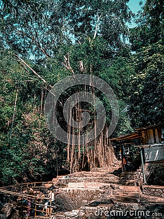 Hot springs in a remote village Stock Photo