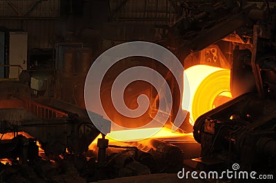 Hot Steel Roll Stock Photo