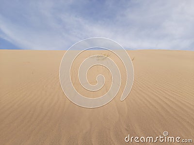 Hot summer in sahara desert with very hot weather Stock Photo