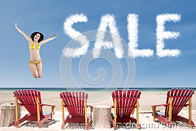 Hot summer sale concept Stock Photo