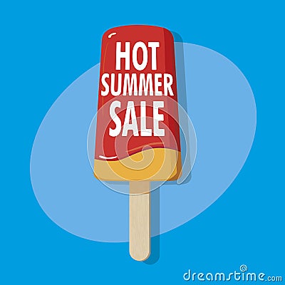 Hot summer sale Vector Illustration