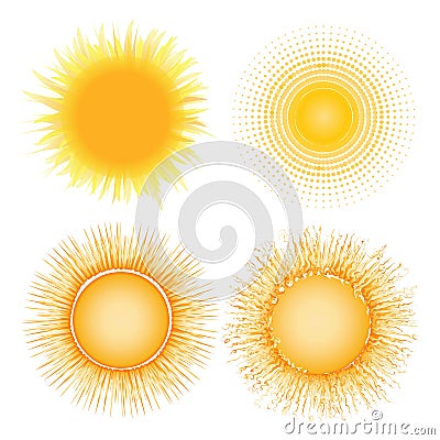 Hot sun Vector Illustration