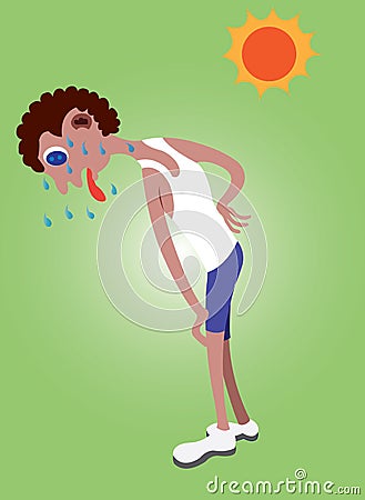 Hot sunny day Vector Illustration