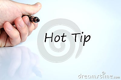 Hot tip text concept Stock Photo