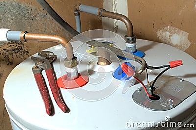 Hot Water Heater Installation Royalty Free Stock ... hot water electric wiring 