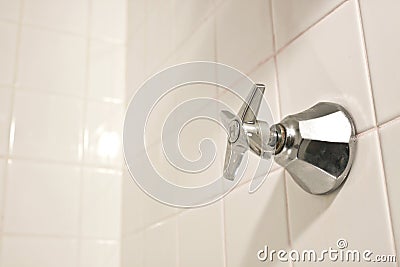 Hot Water Knob Stock Photo