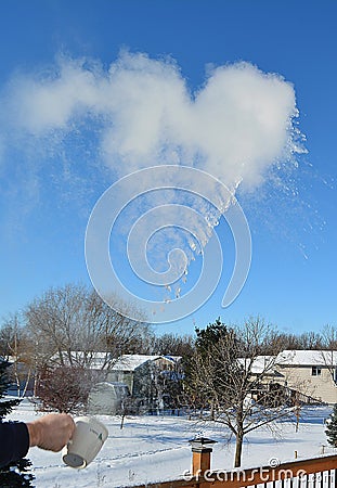 Hot Water Minus Degrees 2 Stock Photo