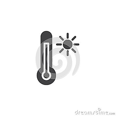 Hot weather temperature vector icon Vector Illustration