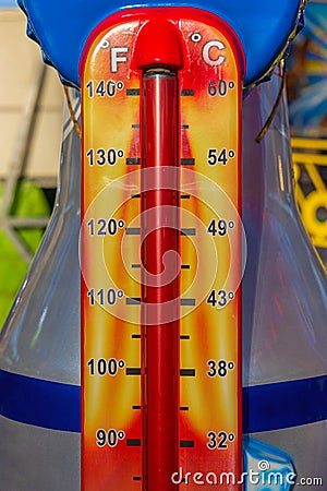 Hot Weather Thermometer Stock Photo