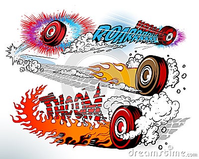 Hot wheels Vector Illustration