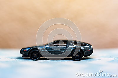 Hot Wheels DMC toy car Stock Photo