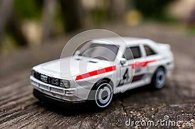 Hot Wheels Mattel toy model Audi Quattro car Editorial Stock Photo