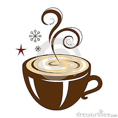 Hot Winter Beverage Design Cartoon Illustration