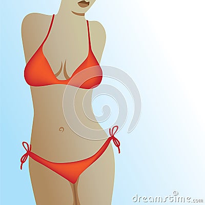 Hot woman body Cartoon Illustration