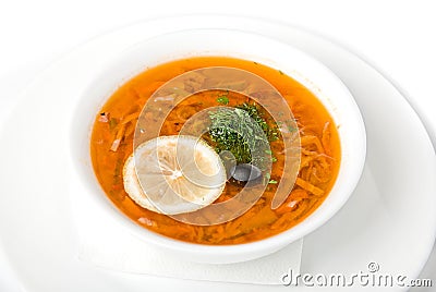 Hotchpotch soup dish Stock Photo