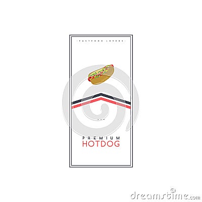 hotdog hot dog food and drink theme flyer brochure poster template vector Vector Illustration