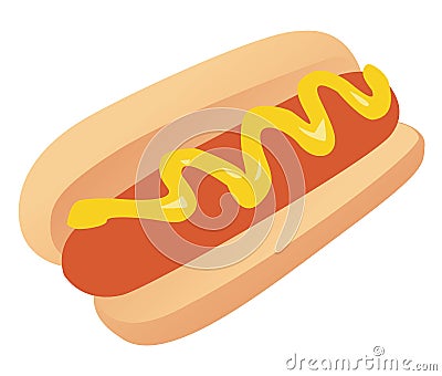 Hotdog illustration Stock Photo