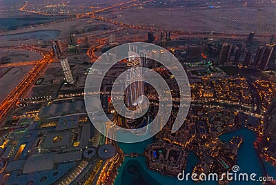 Hotel Address Downtown in Dubai Stock Photo