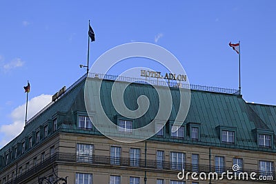 Hotel Adlon Berlin is a luxury hotel Editorial Stock Photo
