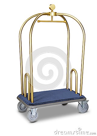 Hotel baggage cart Stock Photo