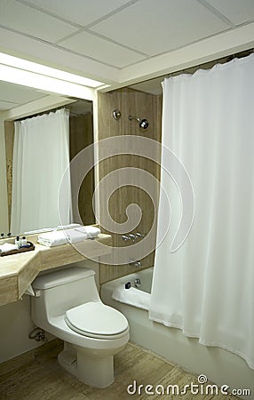 Hotel bathroom Stock Photo