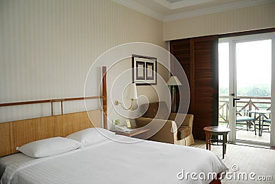 Hotel Bedroom Stock Photo