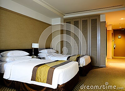 Hotel Bedroom Stock Photo