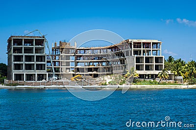 Hotel building under construction Stock Photo