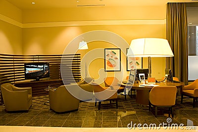 Hotel business center Editorial Stock Photo