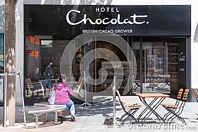 The Hotel Chocolat shop in Exeter, devon in the UK Editorial Stock Photo