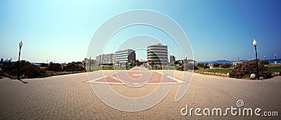 Hotel complexes of Rhodes Stock Photo