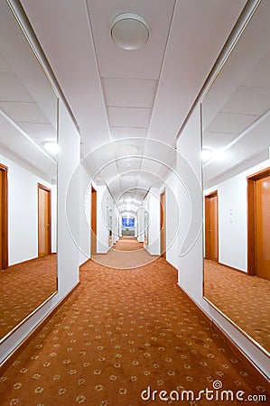 Hotel corridor Stock Photo