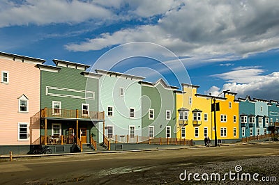 Hotel in Dawson City Stock Photo