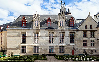 The Hotel de Sens, Paris, France , is in between late Gothic and early Renaissance style, and now houses the Forney art library. Stock Photo