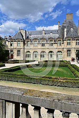 Hotel de Sully Palace Hotel Particulier located at Le Marais neighbourhood close to Place des Vosges. Paris, France. Editorial Stock Photo