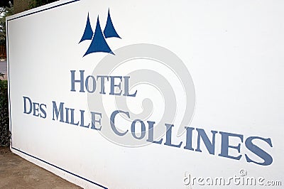 Hotel Des Mille Collines Editorial Stock Photo