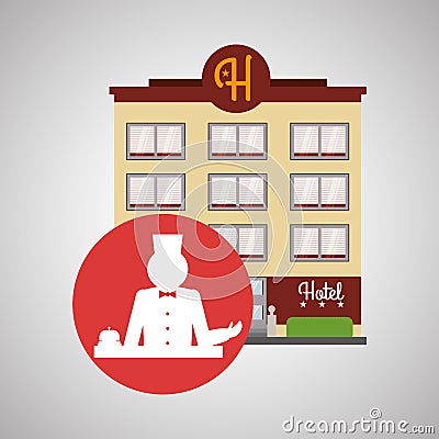 Hotel design. travel icon. and flat illustration Vector Illustration