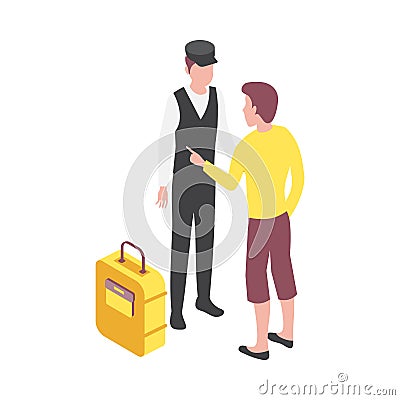 Hotel Doorman Illustration Vector Illustration