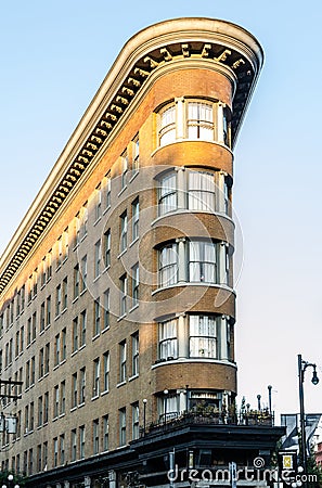 Hotel Europe Building, Gastown, Vancouver Editorial Stock Photo