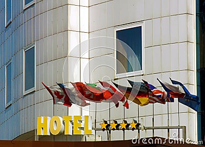 Hotel facade Stock Photo