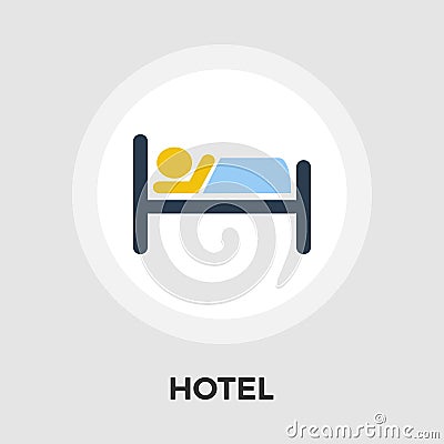 Hotel Flat Icon Vector Illustration