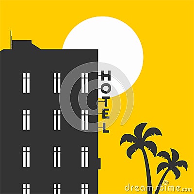 Hotel flat illustration Vector Illustration